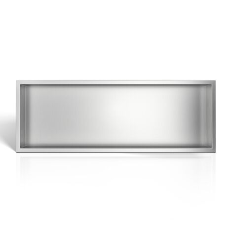 BALNEO - niche murale 90x30x7 cm argentée INOX en acier inoxydable WALL-BOX - étagère de salle de bain