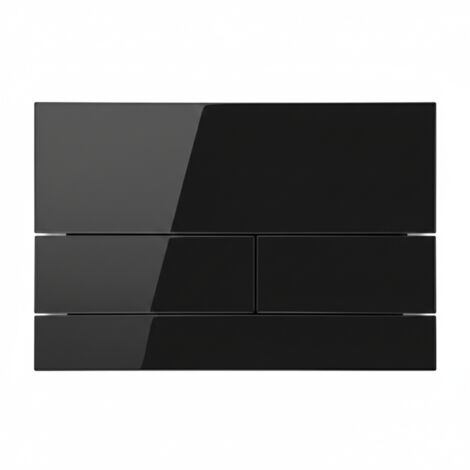 BALNEO - plaque de commande NUI en verre noir - plaque de déclenchement double touche