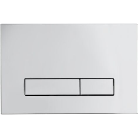 Balneo Plaque de commande WC LXO chrome - plaque encastrée pour bâti-support - double touche 2 fonctions