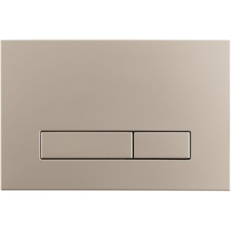 Balneo Plaque de commande WC LXO satinée - plaque encastrée pour bâti-support - double touche 2 fonctions