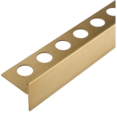 Balneo Profil latéral droite incliné pour douche, au sol 120cm, acier inoxydable, finition gold, Pente de 1,5%