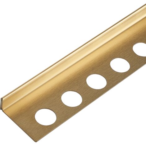 Balneo Profil latéral gauche incliné pour douche, au sol 120cm, acier inoxydable, finition gold, Pente de 1,5%