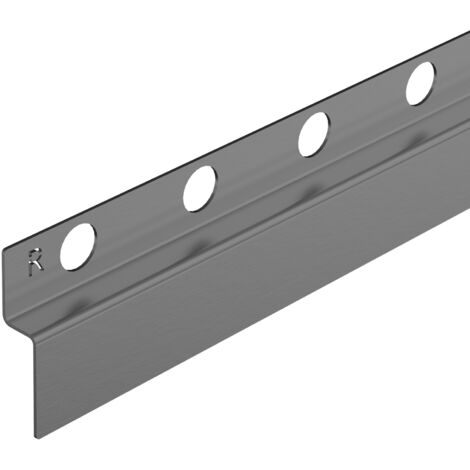 Balneo Profilé latéral incliné droit pour douche à l'italienne 170cm, acier inoxydable, finition gun metal graphiteux, Pente de 1,5%