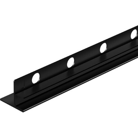 Balneo Profilé latéral incliné gauche pour douche à l'italienne 170cm, acier inoxydable, finition noir, Pente de 1,5%