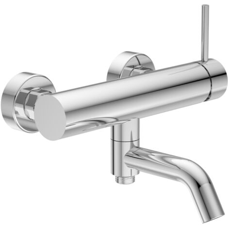 BALNEO Robinet de baignoire argent Acier inoxydable Mitigeur mural pour baignoire CASCADE