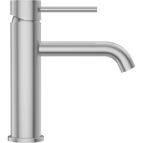 BALNEO robinet de lavabo en acier inox brossé argenté  mitigeur monocommande pour vasque CASCADE