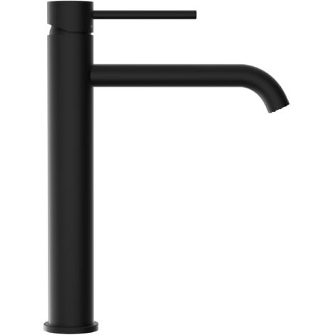 BALNEO Robinet Mitigeur de Lavabo haut noir Acier inoxydable  Mitigeur monocommande pour lavabo CASCADE