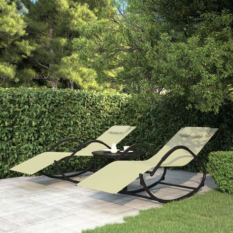 Baloiço Sunflower 2 PCS Steel and Textilene Cream