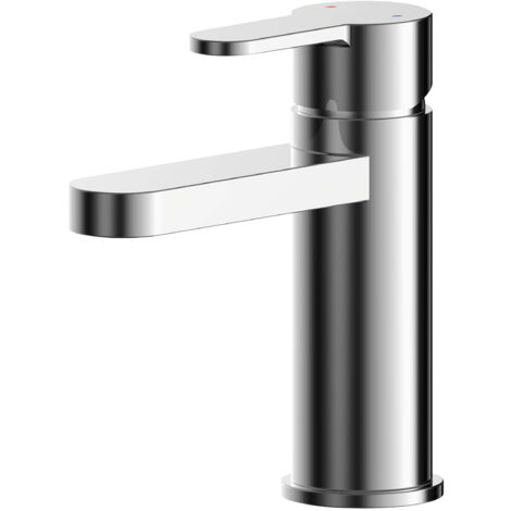 Balterley Consall Round Mini Mono Basin Mixer Bathroom Sink Tap with Push Button Waste - Chrome