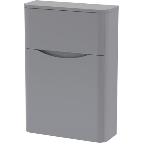 Balterley Dunwood Modern Bathroom Floor Standing Concealed Cistern Toilet Unit, Satin Grey, 550mm