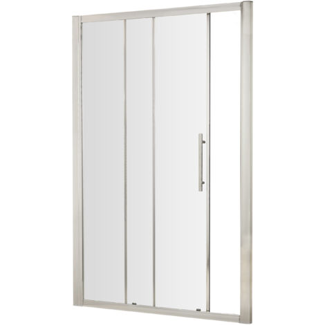 Balterley Kinvaston 1400mm Single Sliding Shower Door with 8mm Toughened Safety Glass and Easyfit Assembly System - Chrome