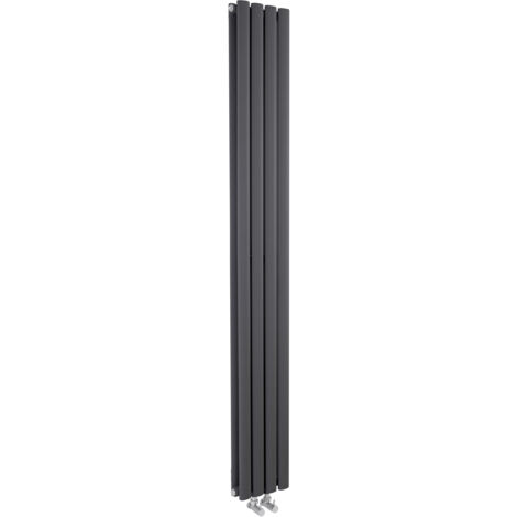 Balterley Pattingham Compact Vertical Double Panel Radiator, 1800mm x 236mm - Anthracite