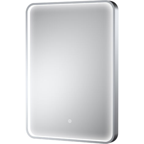 Balterley Quixhill Inset Framed LED Touch Sensor Mirror with Demister Pad, 700x500mm - Chrome