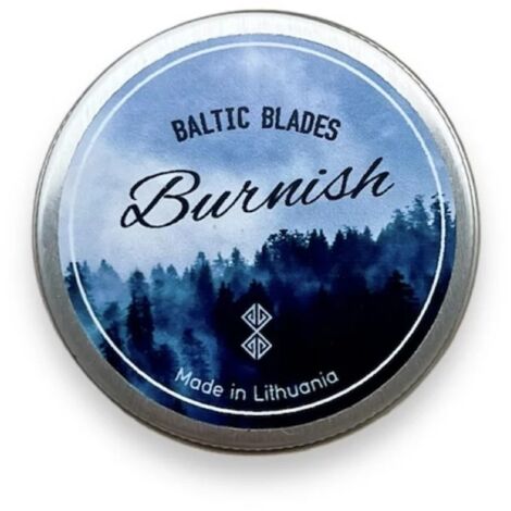 Baltic Blades Burnish Cera artigianale per lame e legno, 60 g. Cera universale per coltelli, pelle, manici, taglieri da cucina, ecc.