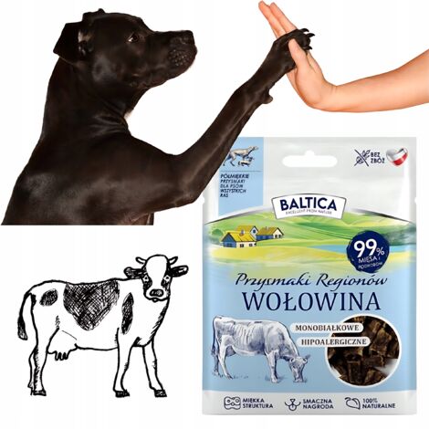 Baltica Trainingsleckerli für Hunde, halbweich, Rindfleisch, 30 g