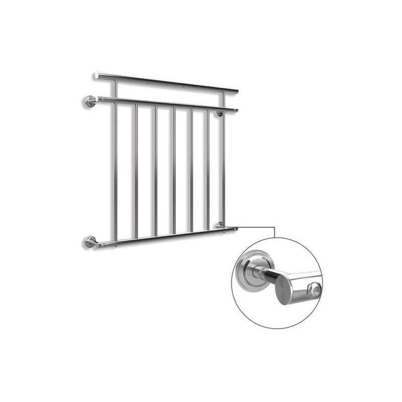 Balustrade de balcon, 100 cm x 90 cm en inox - Acier