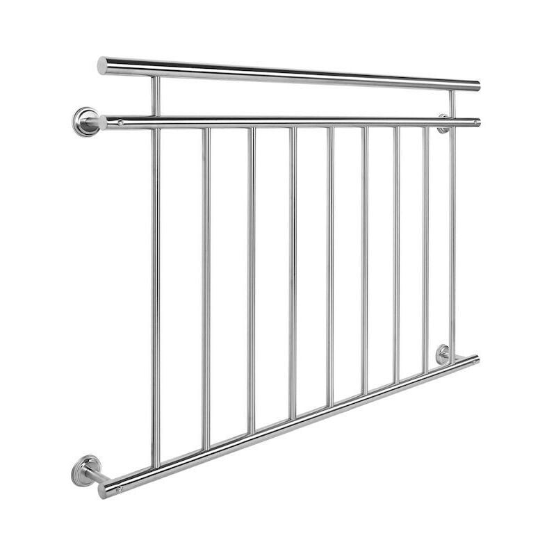 Le Poisson Qui Jardine - Balustrade de balcon, 128 cm x 90 cm en inox modèle 2 - Acier