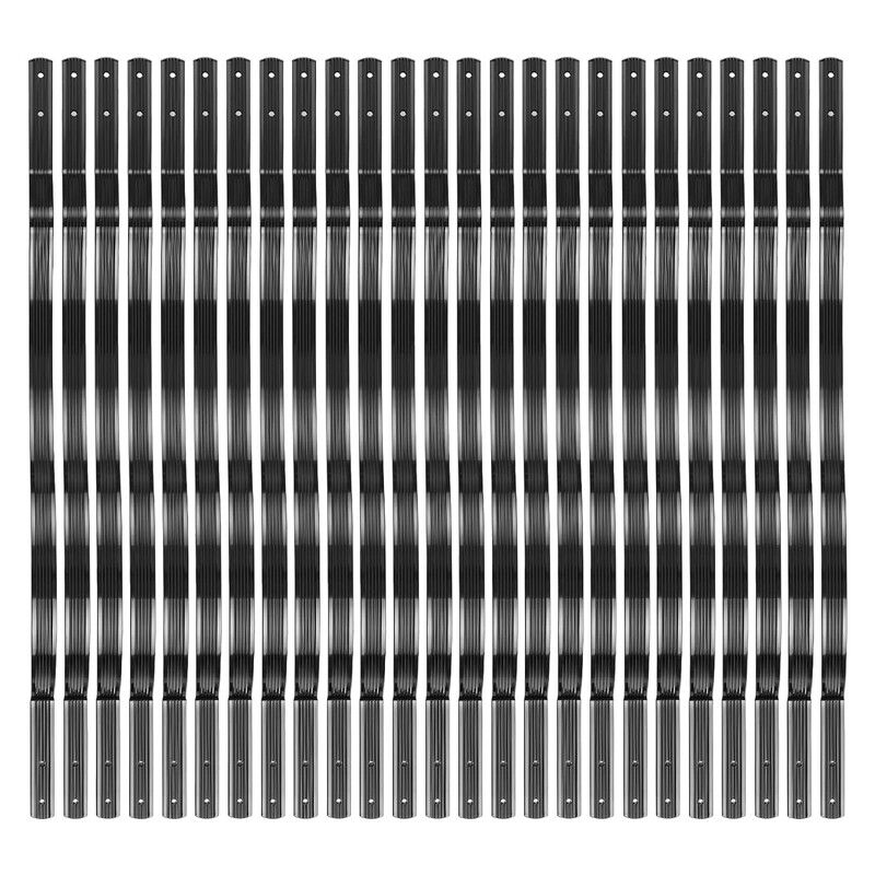 Lunsy - Balustres de terrasse, paquet de 50 broches de terrasse en aluminium, balustres à arc ondulé de 32,25'x 1' avec vis, balustres de terrasse