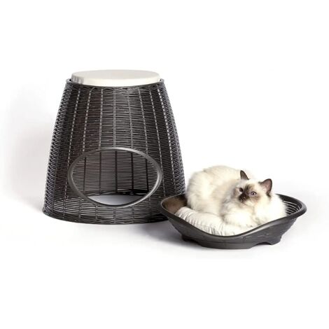 Bama Pasha Pet Cuccia Per Cani e Gatti Antracite 52x50x55cm Piccola Taglia