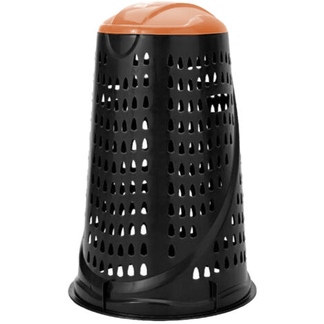 BAMA PATTUMIERA VARIO TRESPOLO PORTASACCO DA GIARDINO 110 LT NERO-ARANCIO