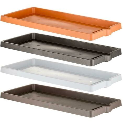 LGVSHOPPING 80 cm großer Holzuntersetzer mit Eiseffekt für den Pflanzkasten 31182 von Bama Piante.