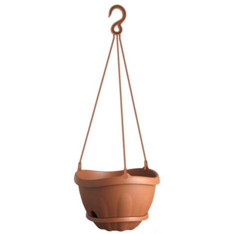 BAMA VASO A GONDOLA CON CIOTOLA E CATENA 28 CM COLORE TERRACOTTA