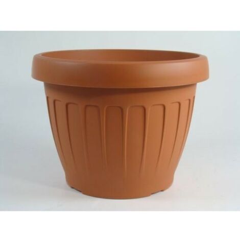 Bama vaso da giardino tondo &quotTERRA&quot in plastica 45 cm terracotta