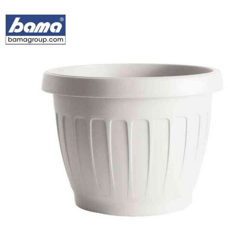 BAMA VASO DA TERRA IN PLASTICA ROTONDO 35 CM COLORE BIANCO