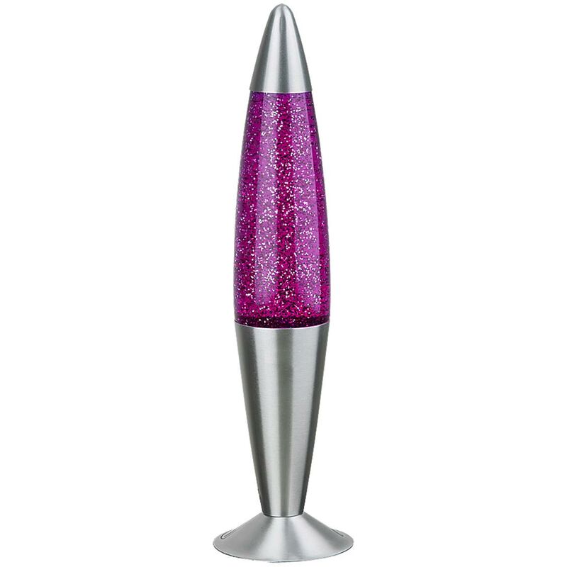 Image of Rabalux - Tabella lampada scintillio vetro metallico viola / argento Ø11cm h: 42cm con interruttore incorporato