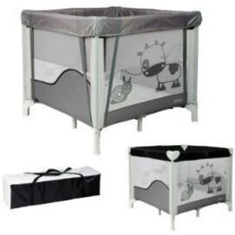 BAMBISOL - Parco/Culla Pieghevole per Bambini 90x90cm con 2 Livelli di Letto - Borsa da Trasporto, Spazio per Giocare