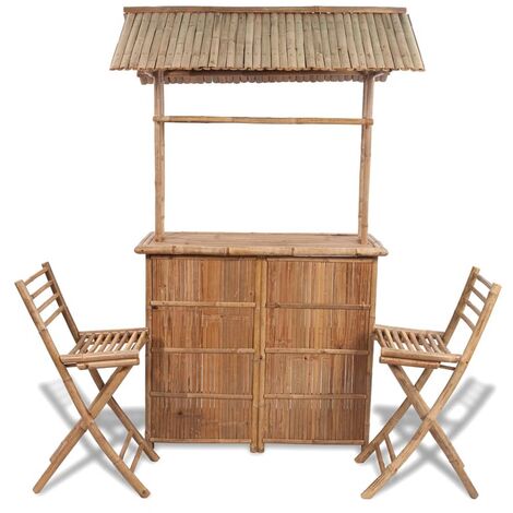 3 Piece Bistro Set Bamboo
