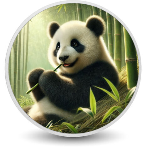 Bamboo Bliss : Pièce colorée Panda au paradis