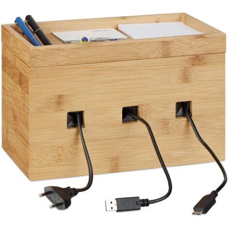 Bamboo cable box
