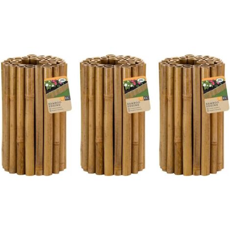 Bamboo Garden Edging 30cm x 1m Lawn Borders Fence Flowerbed Grass Edge