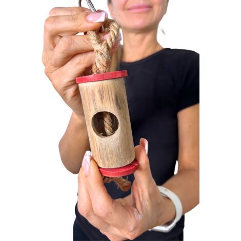 Giocattolo Masticabile Per Pappagalli MQUPIN - Blocchi Di Legno Colorati Con Catena | Per Uccelli Grandi - Foto 4