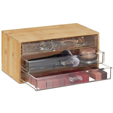 Bamboo makeup organiser