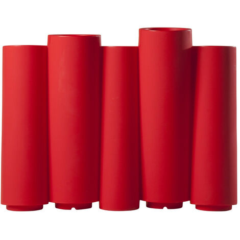 Bamboo Rosso fiamma Vaso decorativo in polietilene originale Slide colorato giardino di design esterno interno bar ristorante hotel