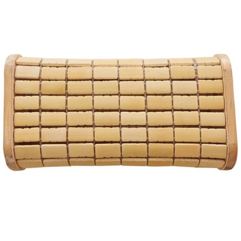 Bamboo Sauna Headrest Cushion, Wooden Headrest - Sauna Accessory for Relaxing at Home, Gym, Saunas, Spas, Steam Rooms