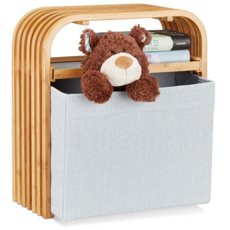 Bamboo storage ottoman