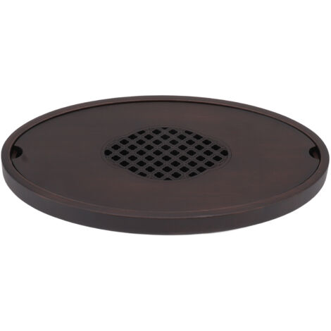 Bamboo Tea Table Tray Walnut Color Simple Elegant Chinese Style Water Storage Tea Tray with Handle S