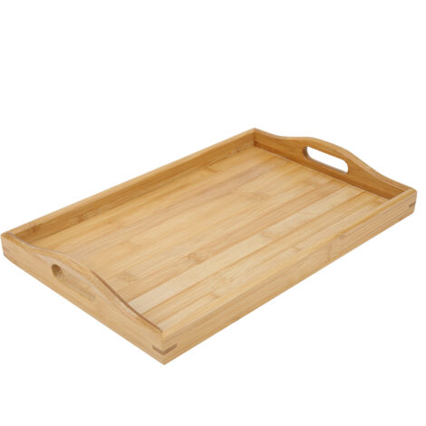 Bamboo Tea Tray Chinese Tea Cup Serving Table for Teahouse Home OfficeHandle Type