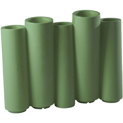 Bamboo  Verde malva Vaso decorativo in polietilene originale Slide colorato giardino di design esterno interno bar ristorante hotel