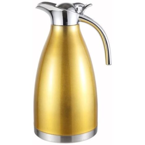 Bambos 2L Bouilloire Or Thermos Vide Isolation Thermique En Acier Inoxydable Avec Couvercle Eau Pour Boire Du Thé de L\'eau Du Café