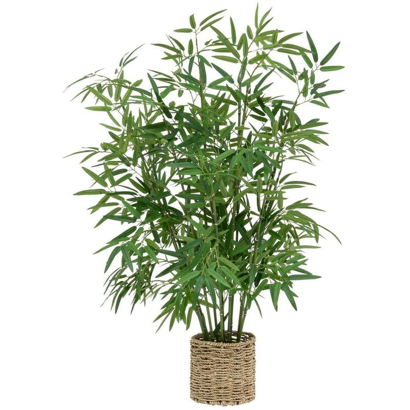 Atmosphera - Bambou artificiel pot naturel H100cm vert créateur d'intérieur