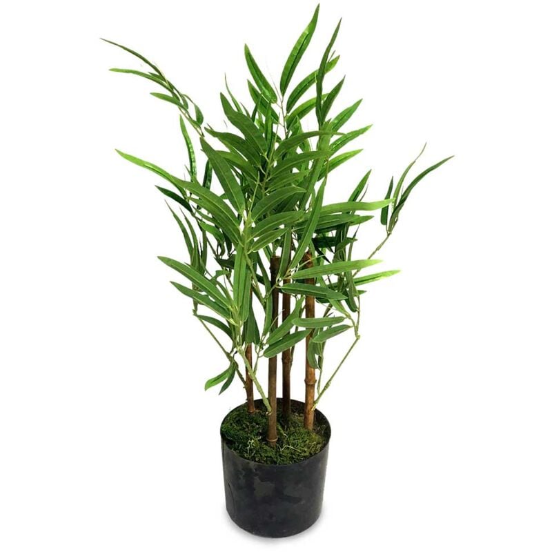 Terre Jardin - Bambou artificiel réaliste Vert 60 cm - Vert