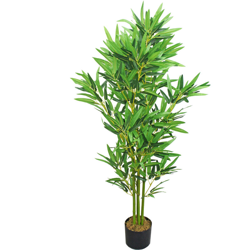 Decovego - Bambou Plante Arbre Artificielle Artificiel 120cm avec Bois véritable Domaine Interne