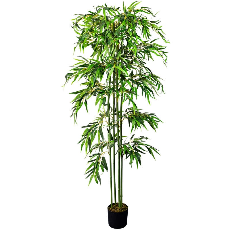Decovego - Bambou Plante Arbre Artificielle Artificiel Plastique 180cm avec Bois Véritable Domaine Interne