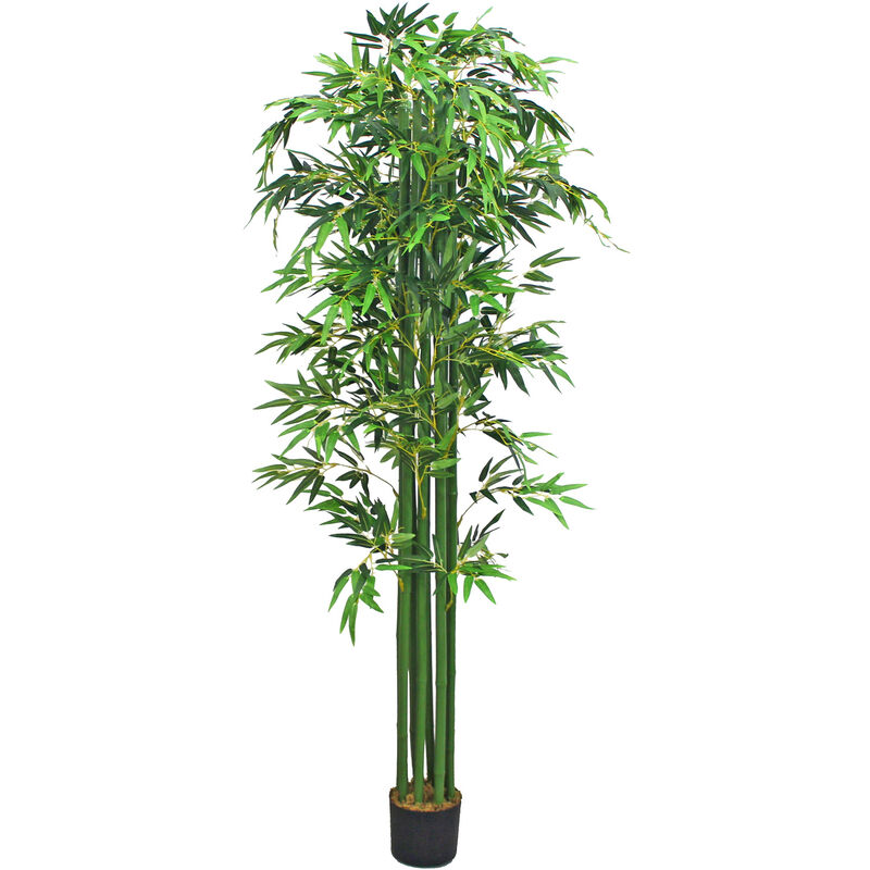 Decovego - Bambou Plante Arbre Artificielle Artificiel Plastique 210cm avec Bois Véritable Domaine Interne