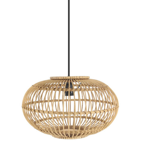 Bambou viseu noir/naturel pendentif 1xe27 regx40x40cm