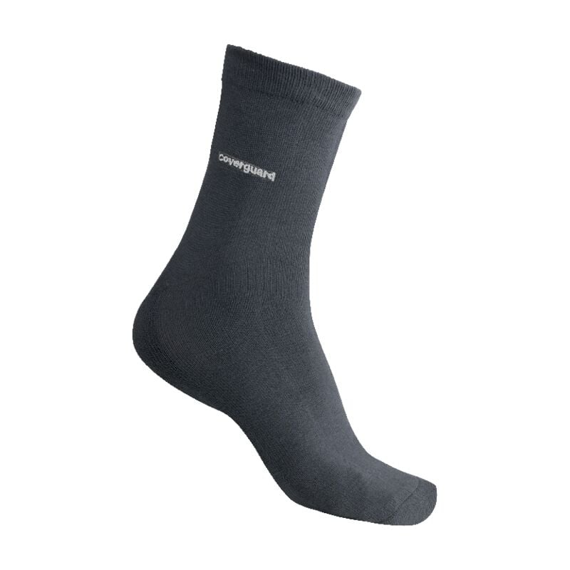 Coverguard - Lot de 12 - Chaussettes de sécurité bamboussa - Gris 39-42